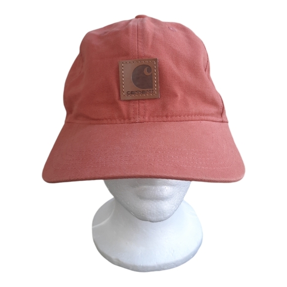 NWOT Carhartt Spring 2023 canvas cap terracotta sweat wicking logo baseball hat - Picture 1 of 12